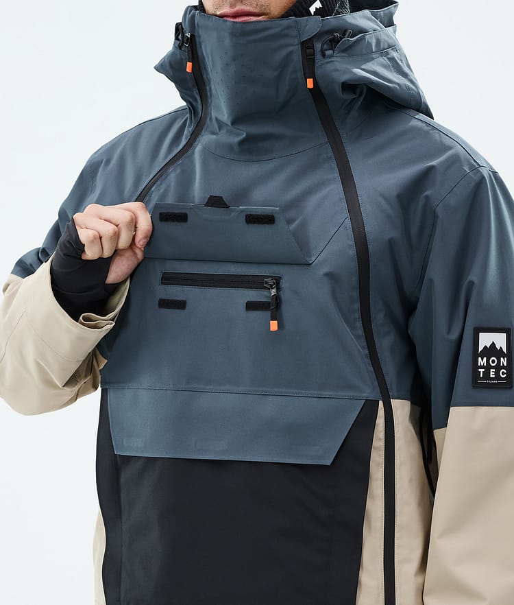 Montec Doom Snowboardjacke Herren Metal Blue/Black/Sand, Bild 10 von 11