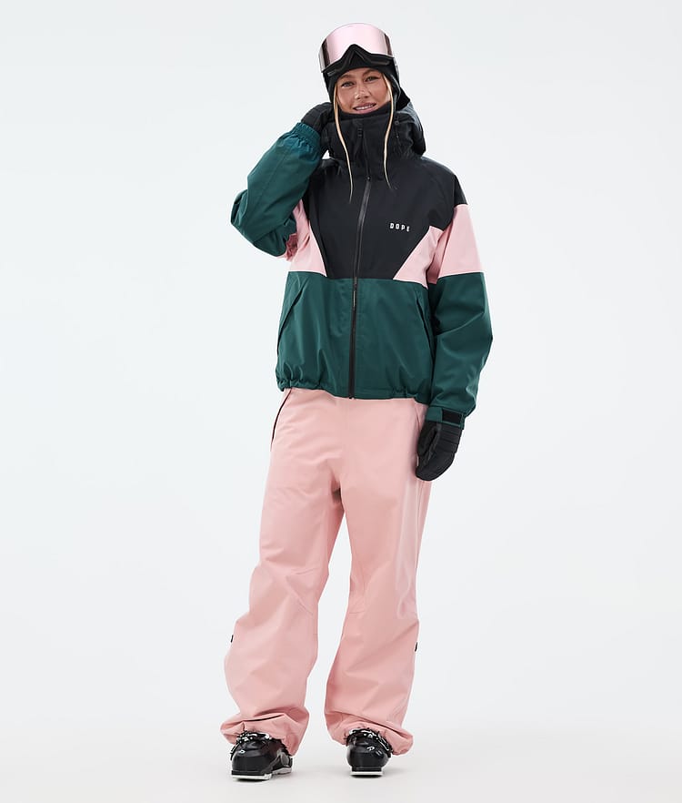 Dope Spartan W Skijacke Damen Sport Black/Soft Pink/Bottle Green, Bild 2 von 8