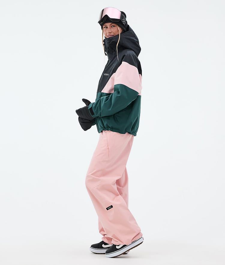 Dope Spartan W Snowboardjacke Damen Sport Black/Soft Pink/Bottle Green, Bild 3 von 8