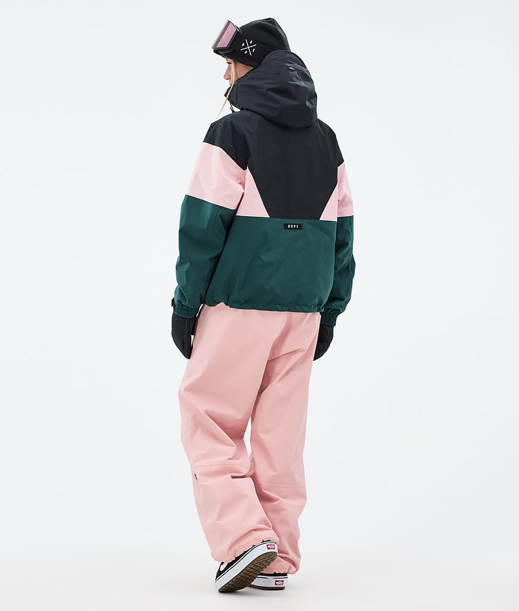 Dope Spartan W Snowboardjacke Damen Sport Black/Soft Pink/Bottle Green, Bild 4 von 8