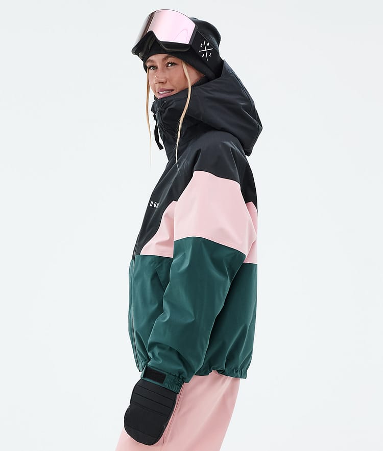 Dope Spartan W Snowboardjacke Damen Sport Black/Soft Pink/Bottle Green, Bild 5 von 8