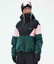 Dope Spartan W Skijacke Damen Sport Black/Soft Pink/Bottle Green