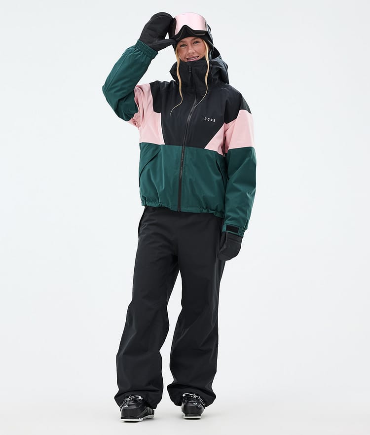 Dope Spartan W Skijacke Damen Sport Black/Soft Pink/Bottle Green, Bild 2 von 8