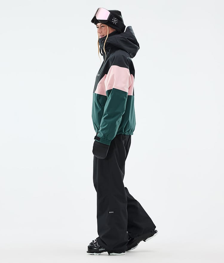 Dope Spartan W Skijacke Damen Sport Black/Soft Pink/Bottle Green, Bild 3 von 8