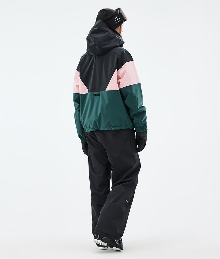 Dope Spartan W Skijacke Damen Sport Black/Soft Pink/Bottle Green, Bild 4 von 8