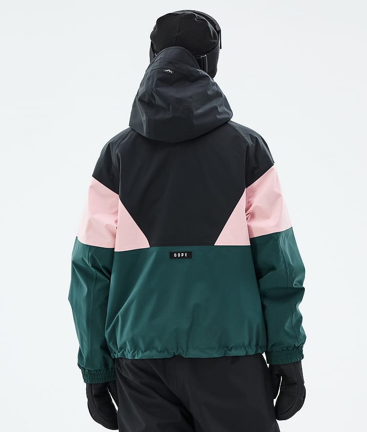 Dope Spartan W Skijacke Damen Sport Black/Soft Pink/Bottle Green, Bild 6 von 8