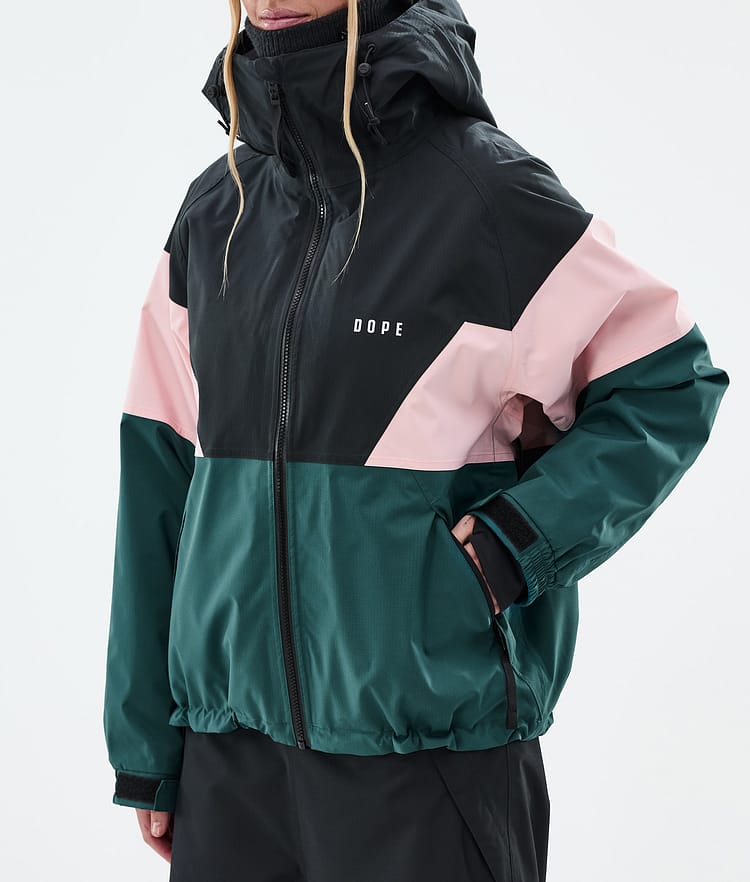 Dope Spartan W Skijacke Damen Sport Black/Soft Pink/Bottle Green, Bild 7 von 8