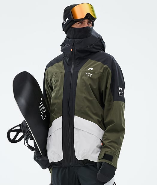 Montec Morpheus Snowboardjacke Herren Black/Olive Green/Light Grey