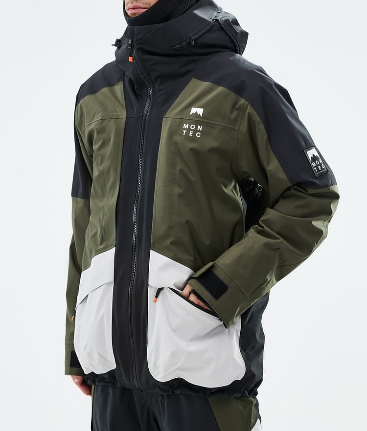 Montec Morpheus Snowboardjacke Herren Black/Olive Green/Light Grey, Bild 8 von 10