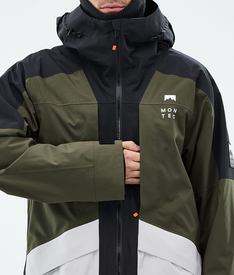 Montec Morpheus Skijacke Herren Black/Olive Green/Light Grey, Bild 9 von 10