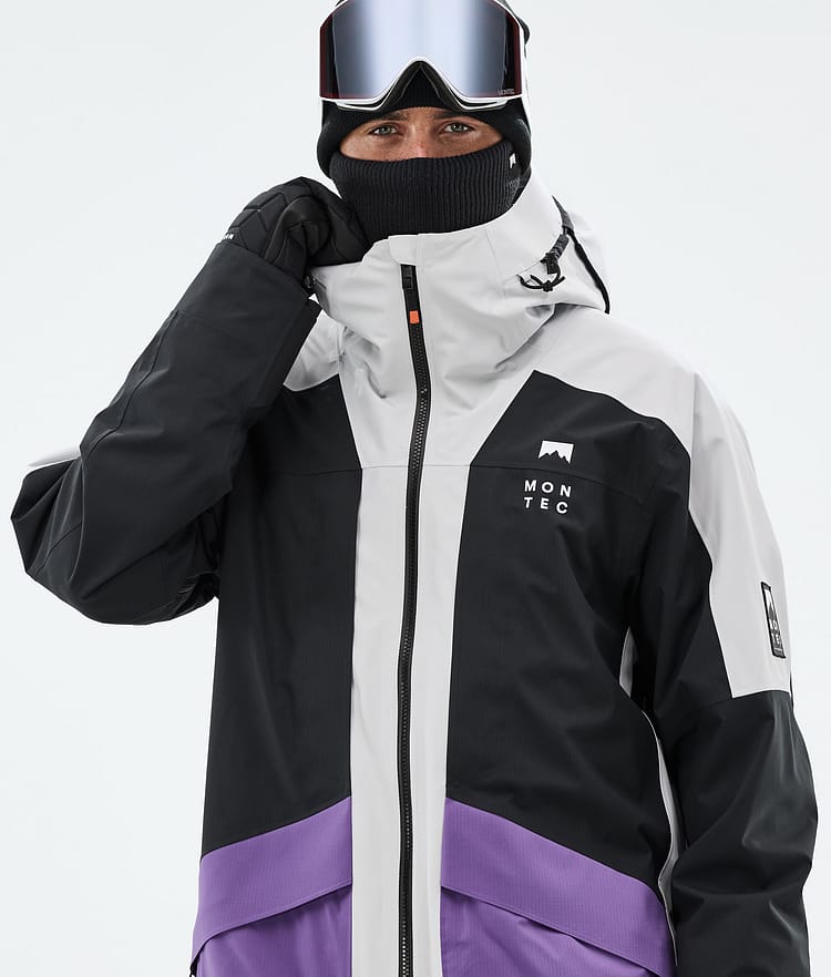 Montec Morpheus Snowboardjacke Herren Light Grey/Black/Vivid Purple, Bild 2 von 10