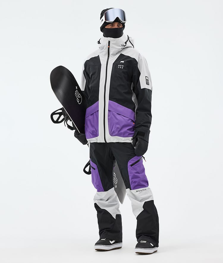 Montec Morpheus Snowboardjacke Herren Light Grey/Black/Vivid Purple, Bild 3 von 10