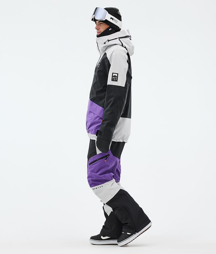 Montec Morpheus Snowboardjacke Herren Light Grey/Black/Vivid Purple, Bild 4 von 10