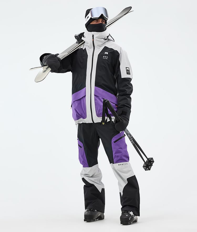 Montec Morpheus Skijacke Herren Light Grey/Black/Vivid Purple, Bild 3 von 10