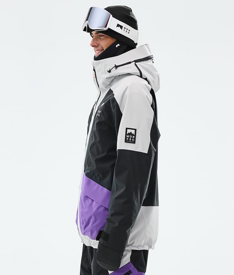 Montec Morpheus Snowboardjacke Herren Light Grey/Black/Vivid Purple, Bild 6 von 10