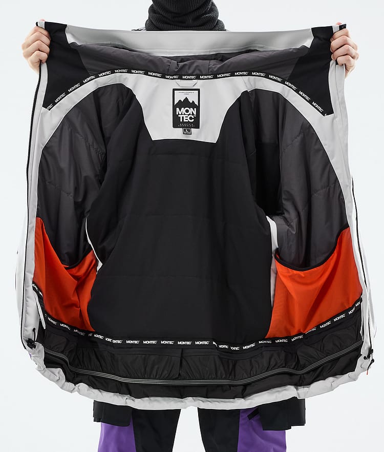 Montec Morpheus Skijacke Herren Light Grey/Black/Vivid Purple, Bild 10 von 10