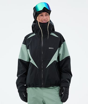 Dope Spartan W Snowboardjacke Spike Black/Faded Green