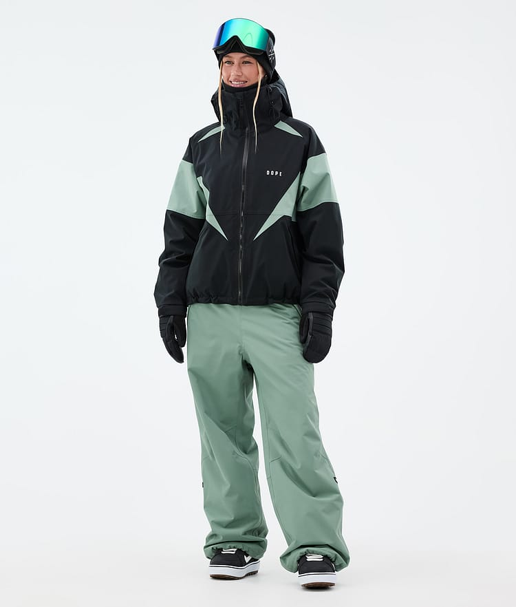 Dope Spartan W Snowboardjacke Damen Spike Black/Faded Green, Bild 2 von 8