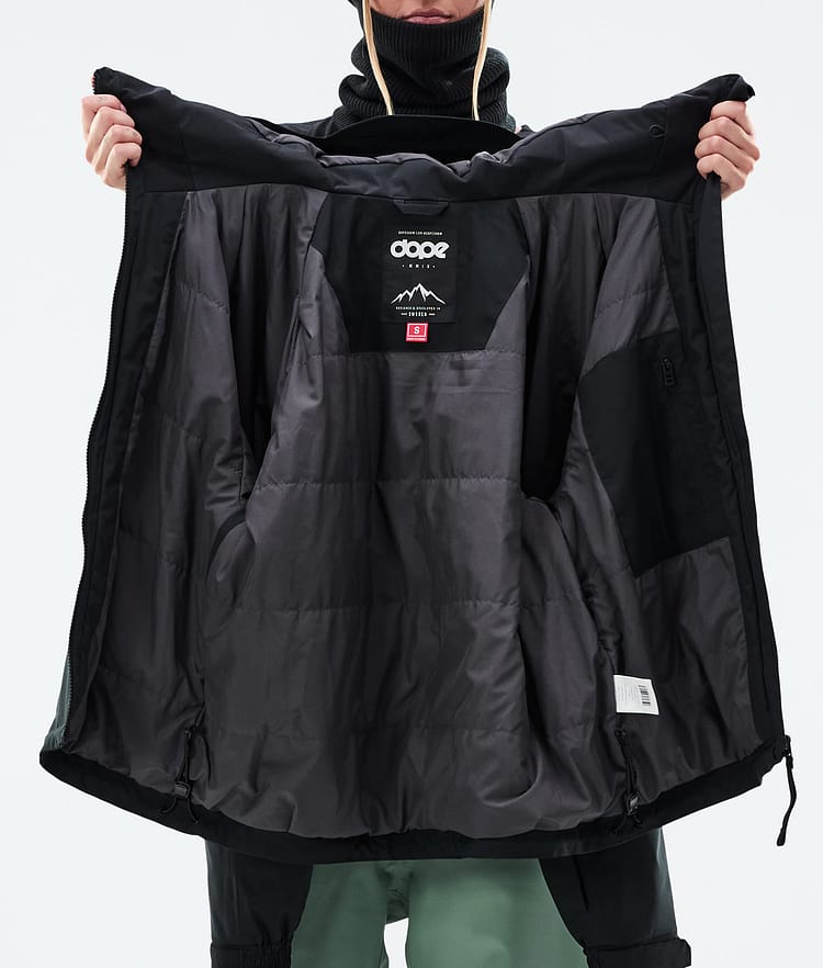 Dope Spartan W Snowboardjacke Damen Spike Black/Faded Green, Bild 8 von 8