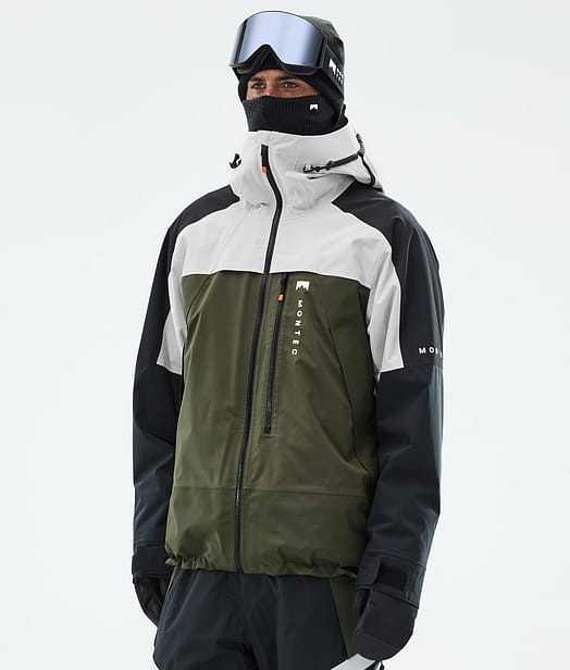Montec Oracle Snowboardjacke Herren Light Grey/Black/Olive Green