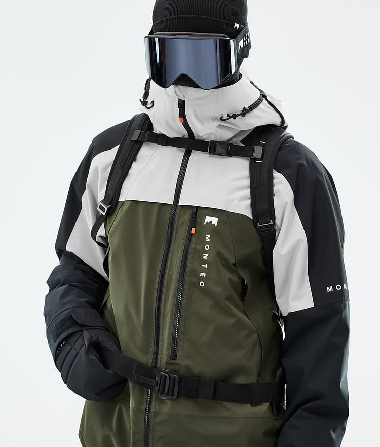 Montec Oracle Skijacke Herren Light Grey/Black/Olive Green, Bild 2 von 10
