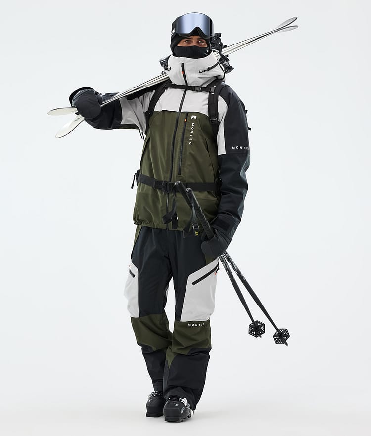 Montec Oracle Skijacke Herren Light Grey/Black/Olive Green, Bild 3 von 10