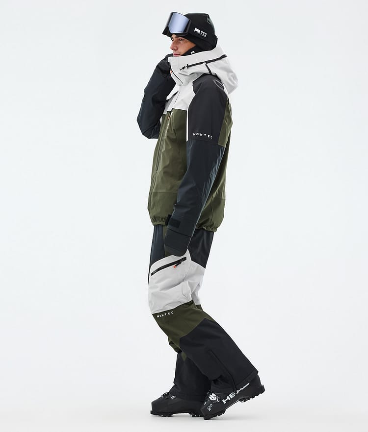 Montec Oracle Skijacke Herren Light Grey/Black/Olive Green, Bild 4 von 10