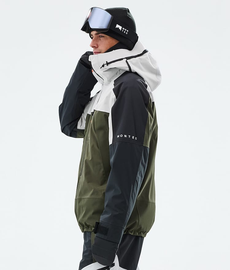Montec Oracle Skijacke Herren Light Grey/Black/Olive Green, Bild 6 von 10