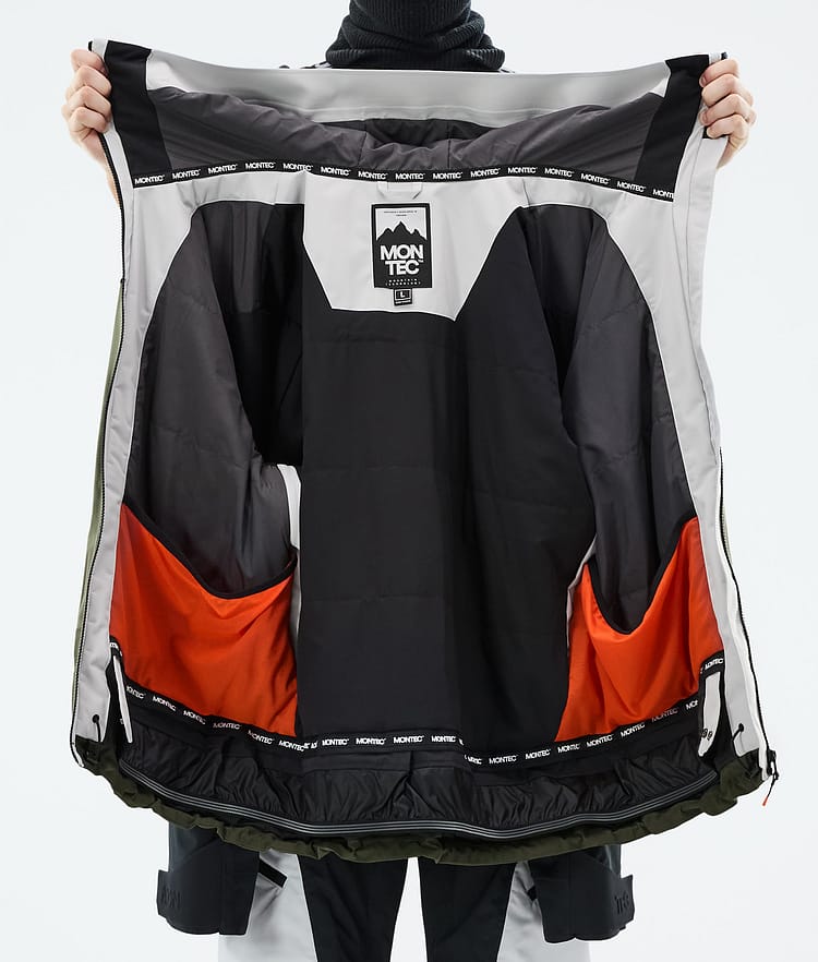 Montec Oracle Snowboardjacke Herren Light Grey/Black/Olive Green, Bild 10 von 10