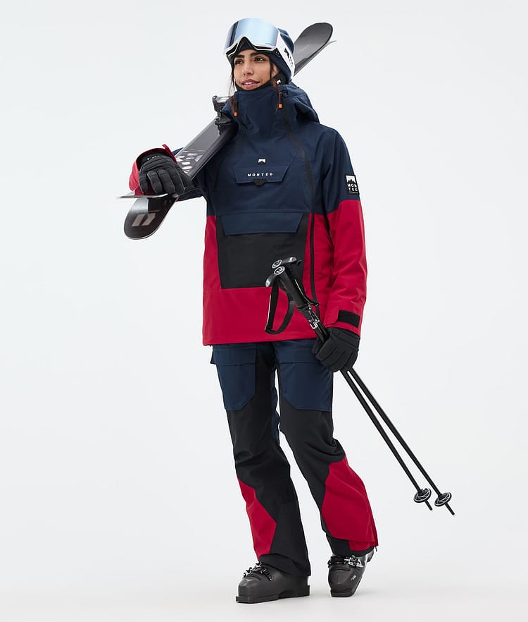 Montec Doom W Skijacke Damen Dark Blue/Black/Deep Red, Bild 3 von 11