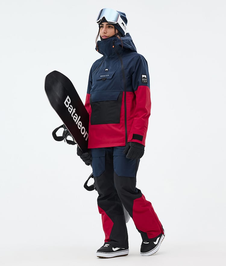 Montec Doom W Snowboardjacke Damen Dark Blue/Black/Deep Red, Bild 3 von 11