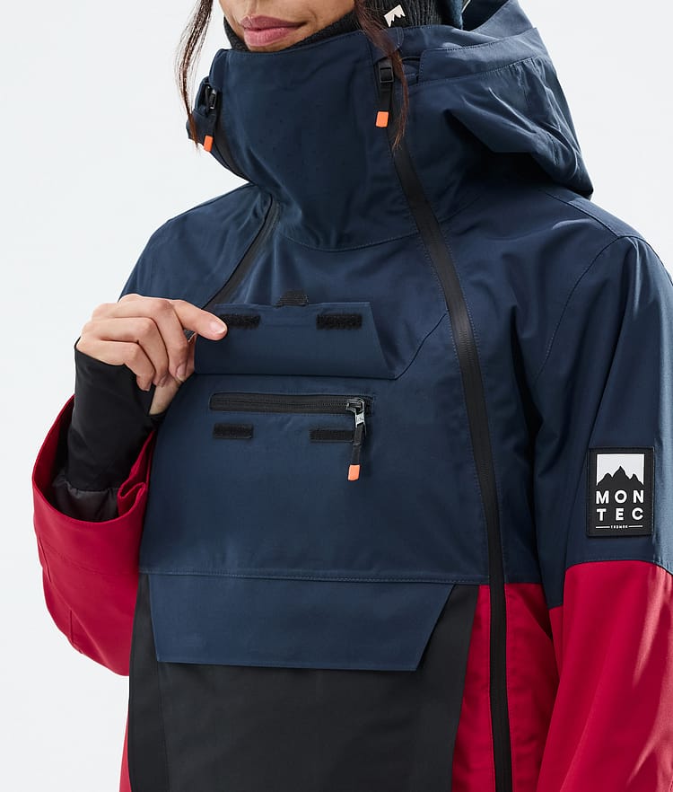 Montec Doom W Snowboardjacke Damen Dark Blue/Black/Deep Red, Bild 10 von 11