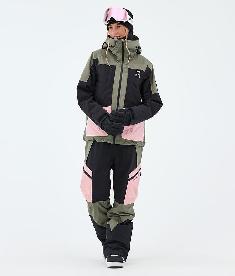 Montec Morpheus W Snowboardjacke Damen Greenish/Black/Soft Pink, Image 2 of 9