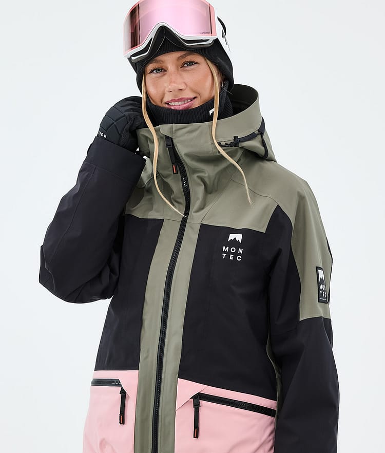 Montec Morpheus W Skijacke Damen Greenish/Black/Soft Pink, Image 4 of 9