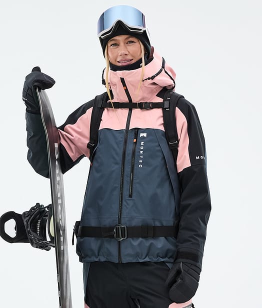 Montec Oracle W Snowboardjacke Damen Soft Pink/Black/Metal Blue