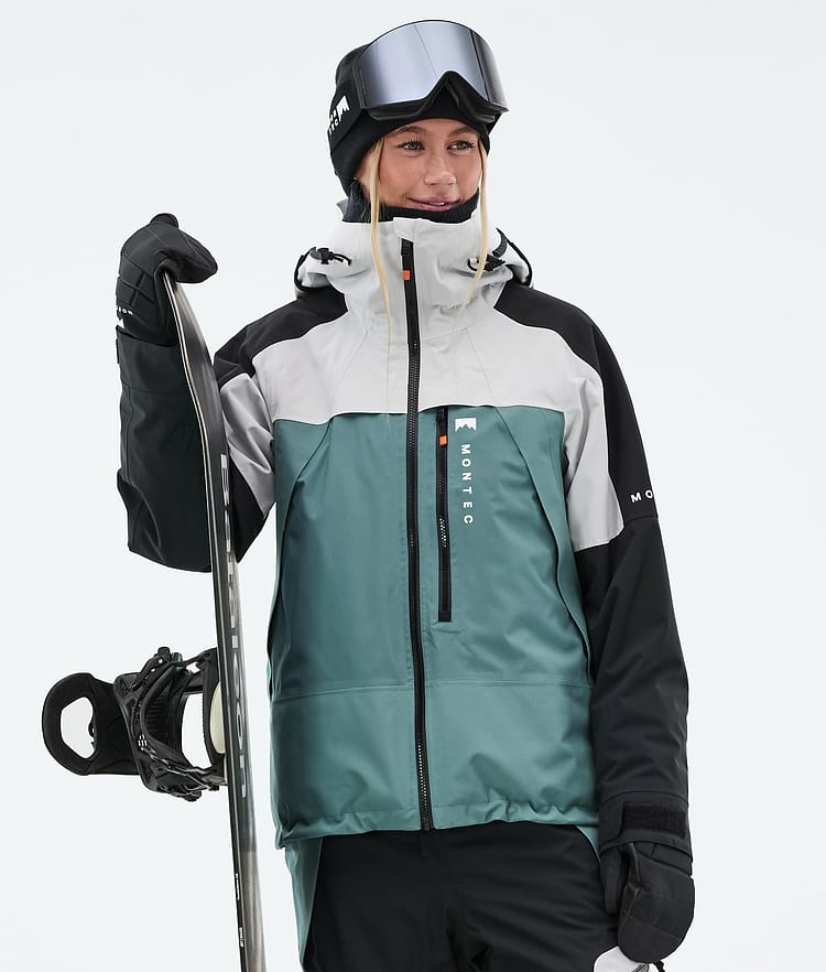 Montec Oracle W Snowboardjacke Damen Light Grey/Black/Atlantic, Bild 1 von 10