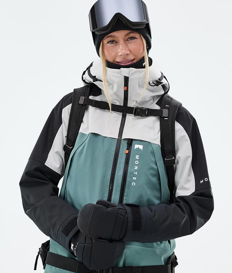 Montec Oracle W Skijacke Damen Light Grey/Black/Atlantic, Bild 2 von 10