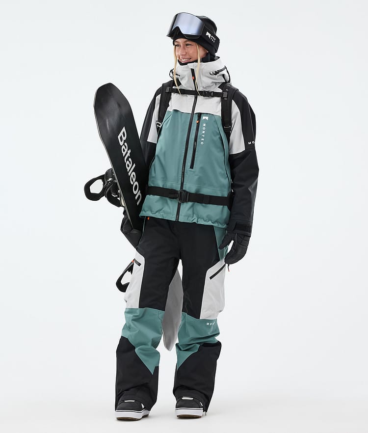 Montec Oracle W Snowboardjacke Damen Light Grey/Black/Atlantic, Bild 3 von 10
