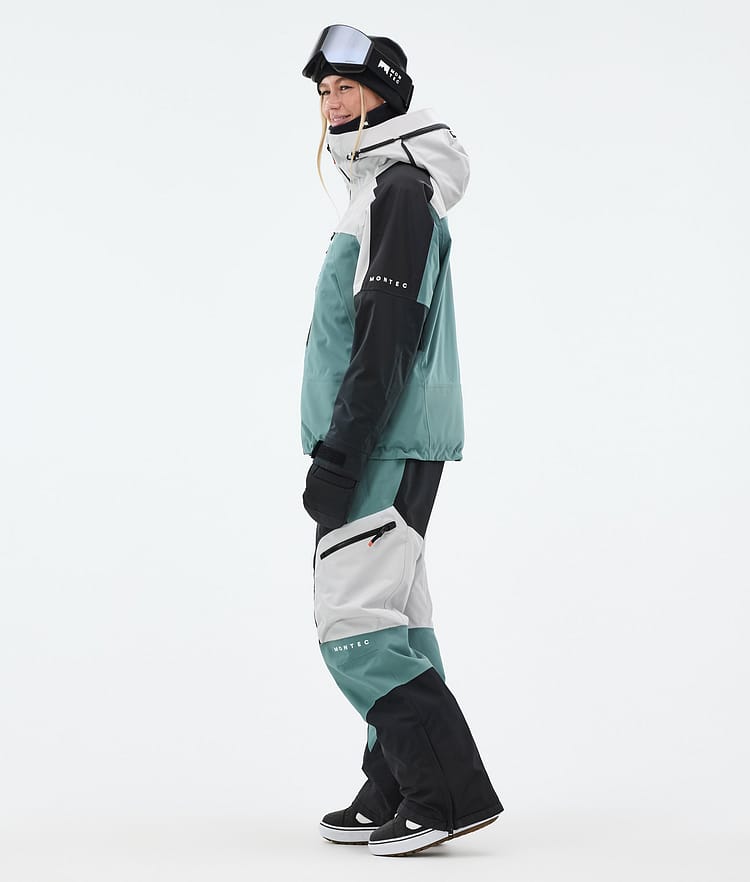 Montec Oracle W Snowboardjacke Damen Light Grey/Black/Atlantic, Bild 4 von 10