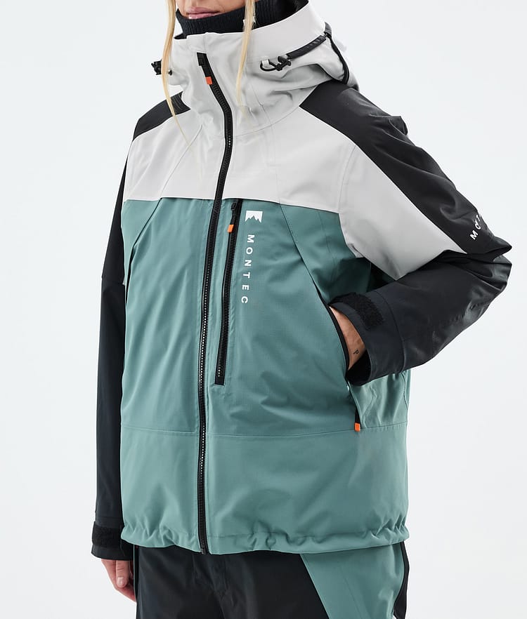 Montec Oracle W Snowboardjacke Damen Light Grey/Black/Atlantic, Bild 8 von 10