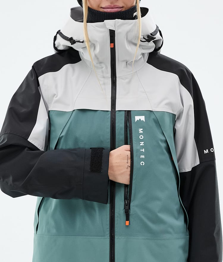 Montec Oracle W Snowboardjacke Damen Light Grey/Black/Atlantic, Bild 9 von 10