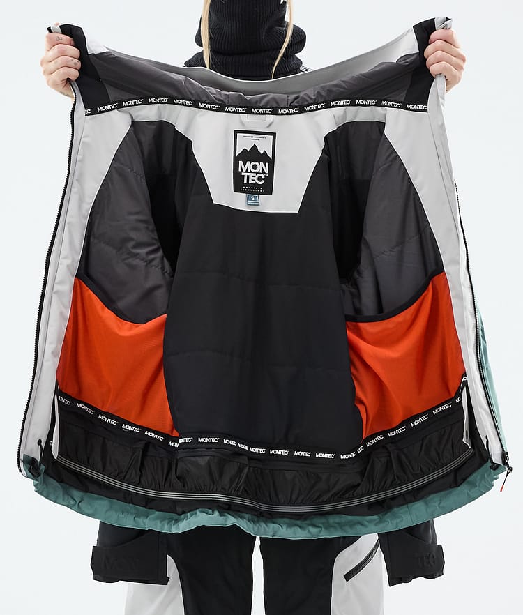 Montec Oracle W Snowboardjacke Damen Light Grey/Black/Atlantic, Bild 10 von 10