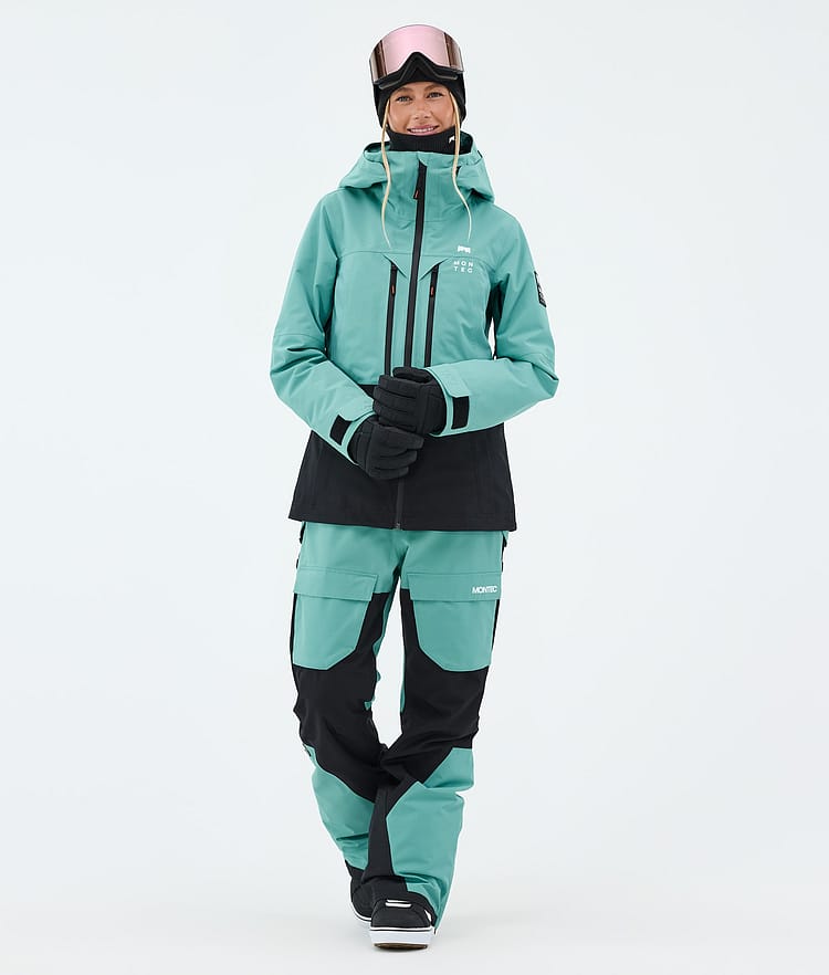 Montec Moss W Snowboardjacke Damen Turquoise/Black, Image 2 of 9