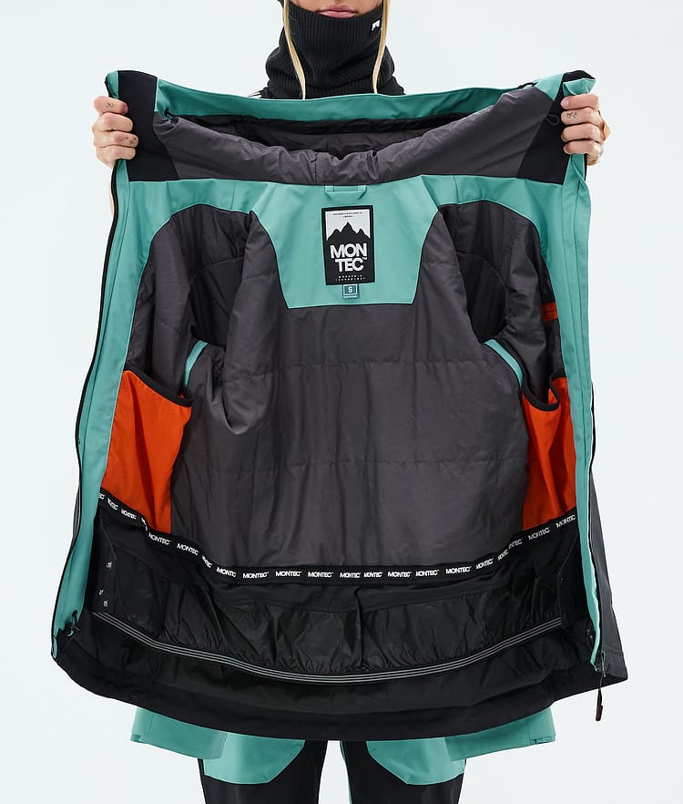 Montec Moss W Snowboardjacke Damen Turquoise/Black, Image 9 of 9