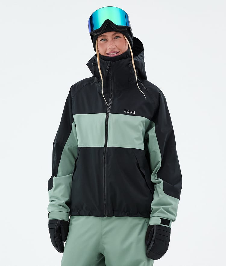 Dope Spartan W Skijacke Damen Stripe Black/Faded Green, Bild 1 von 8
