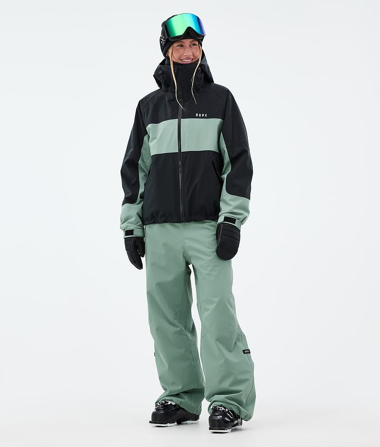 Dope Spartan W Skijacke Damen Stripe Black/Faded Green, Bild 2 von 8