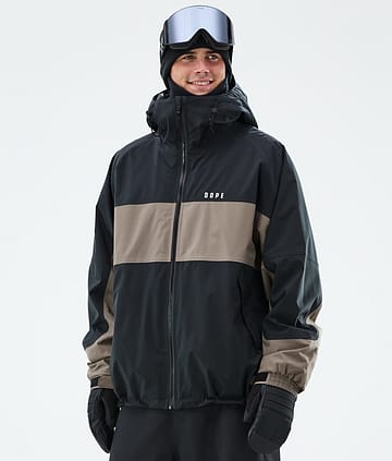 Dope Spartan Snowboardjacke Stripe Black/Walnut