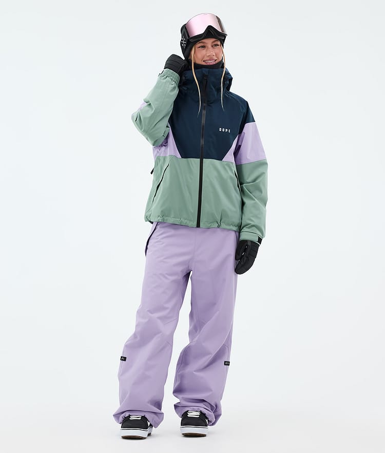 Dope Spartan W Snowboardjacke Damen Sport Dark Blue/Faded Violet/Faded Green, Bild 2 von 8