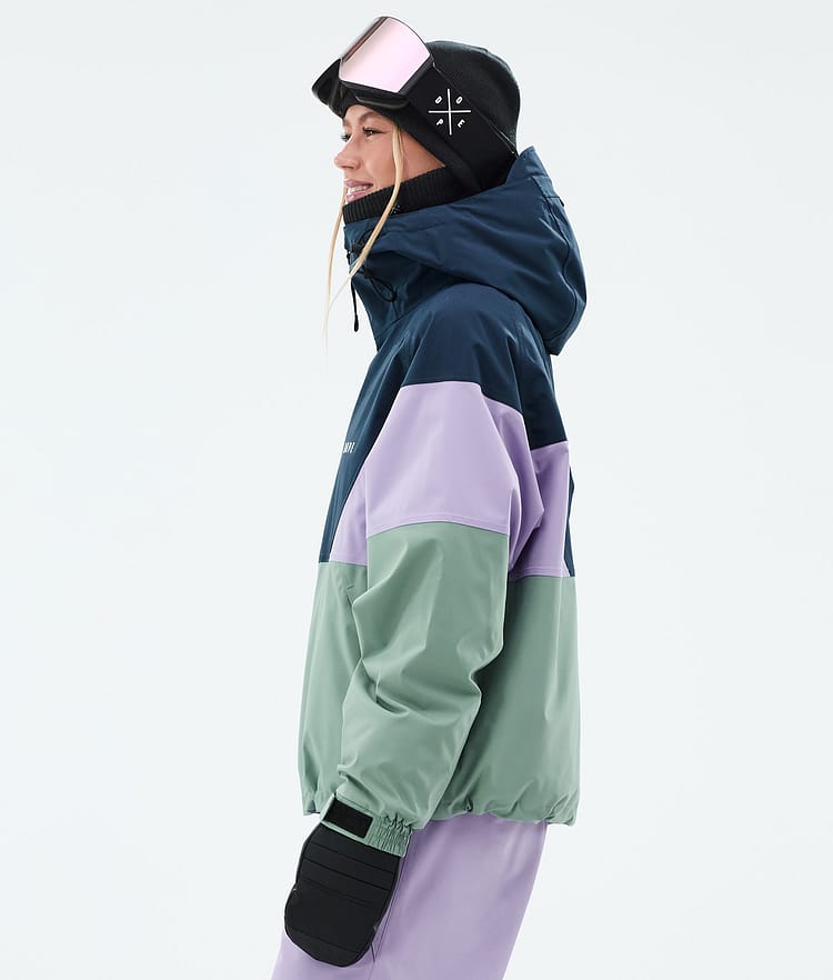 Dope Spartan W Snowboardjacke Damen Sport Dark Blue/Faded Violet/Faded Green, Bild 5 von 8