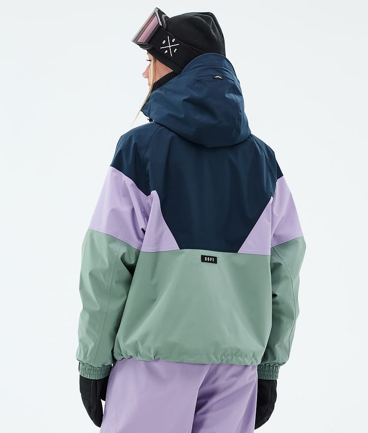 Dope Spartan W Snowboardjacke Damen Sport Dark Blue/Faded Violet/Faded Green, Bild 6 von 8